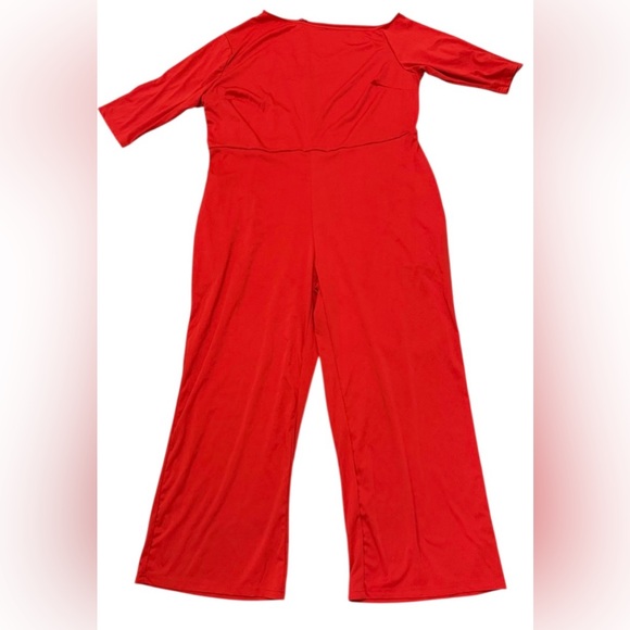 NWT XPLUSWEAR Elegant Red Jumpsuit - Picture 3 of 8